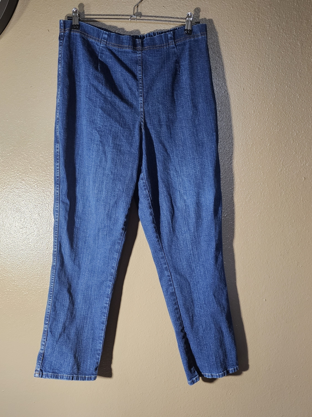 Faded Glory Blue Stretch Denim Pants Women's Size Large Petite